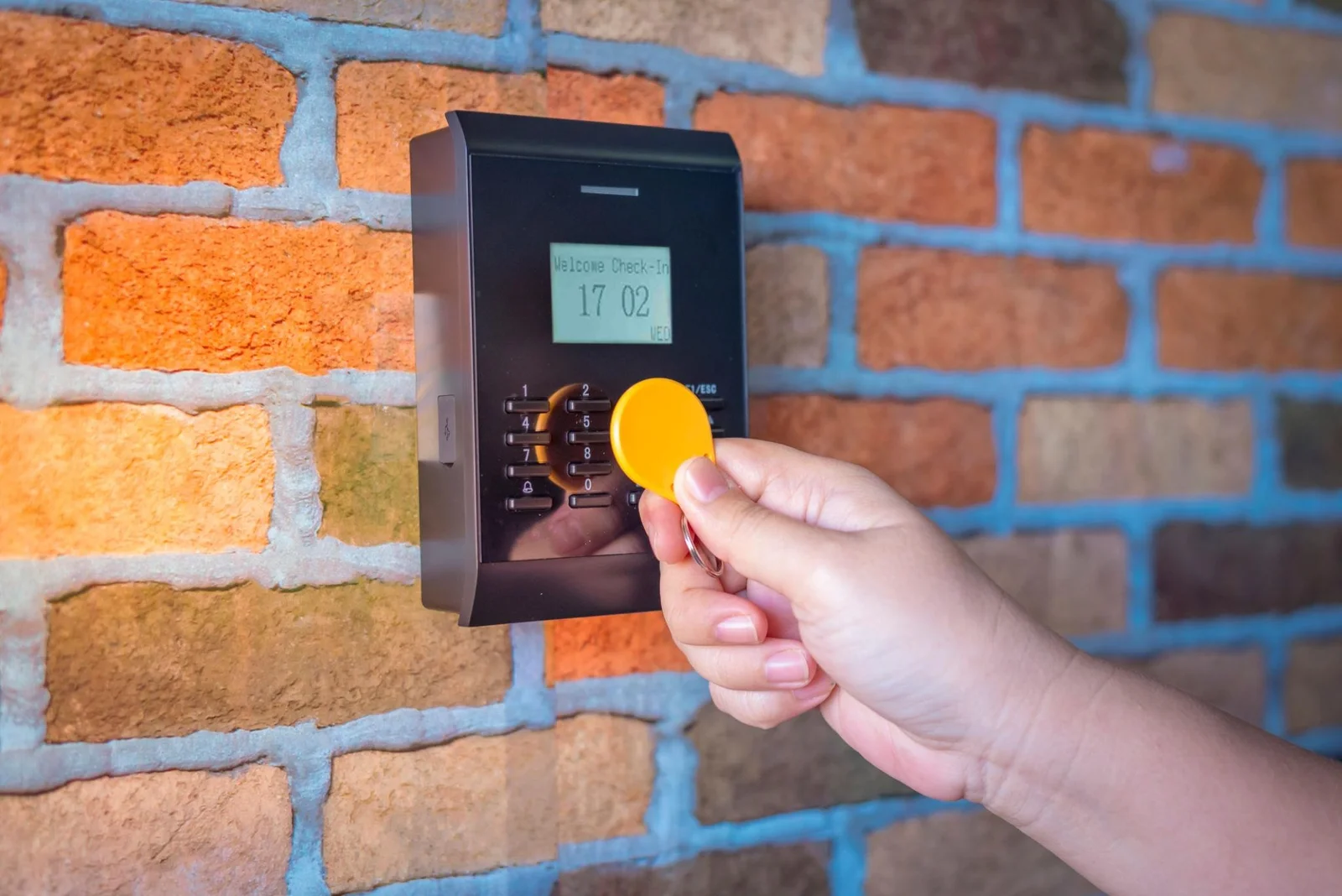 Access control card reader and door system installation