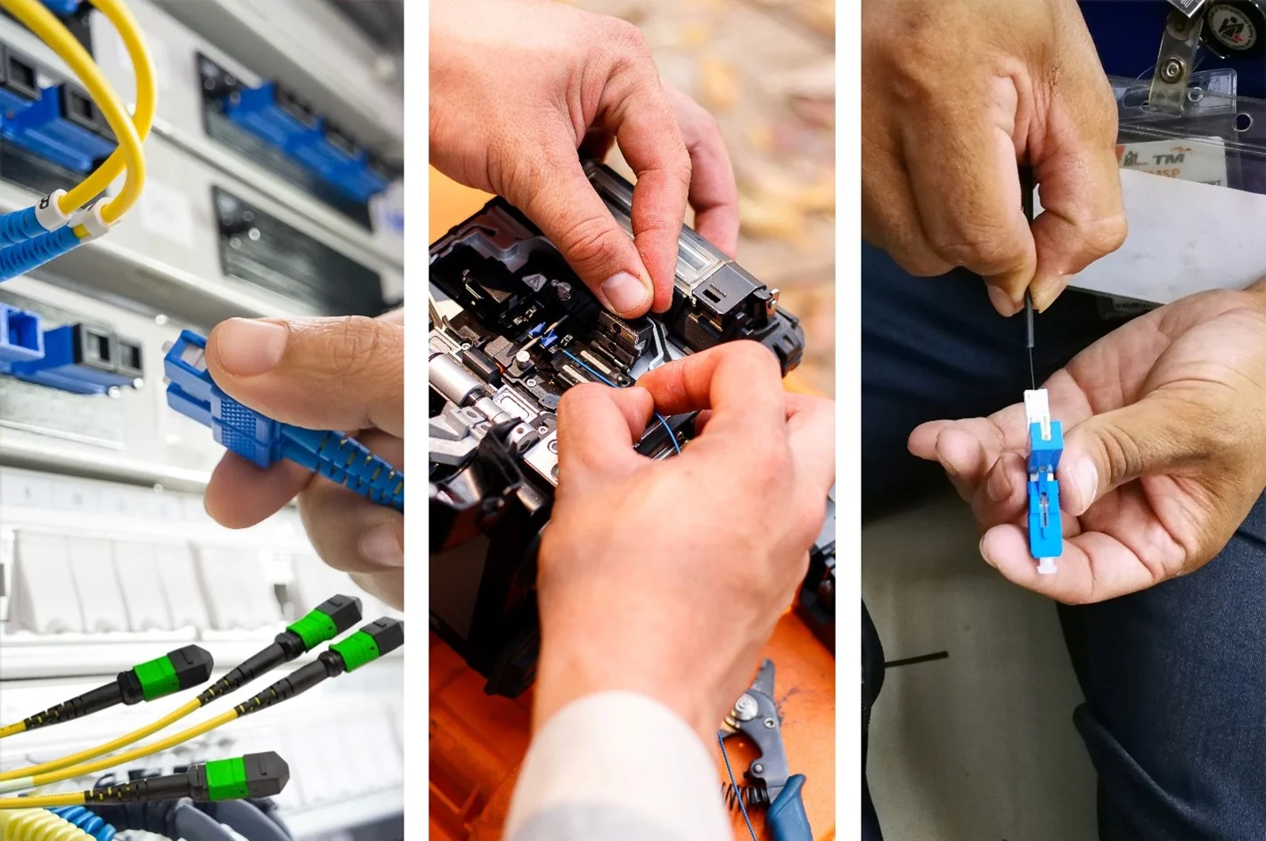 Low voltage structured cabling and fiber termination